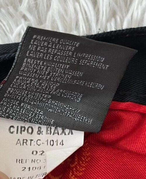 Cipo & Baxx Black Jeans Men Size 29x32 Slim Fit Denim Pants