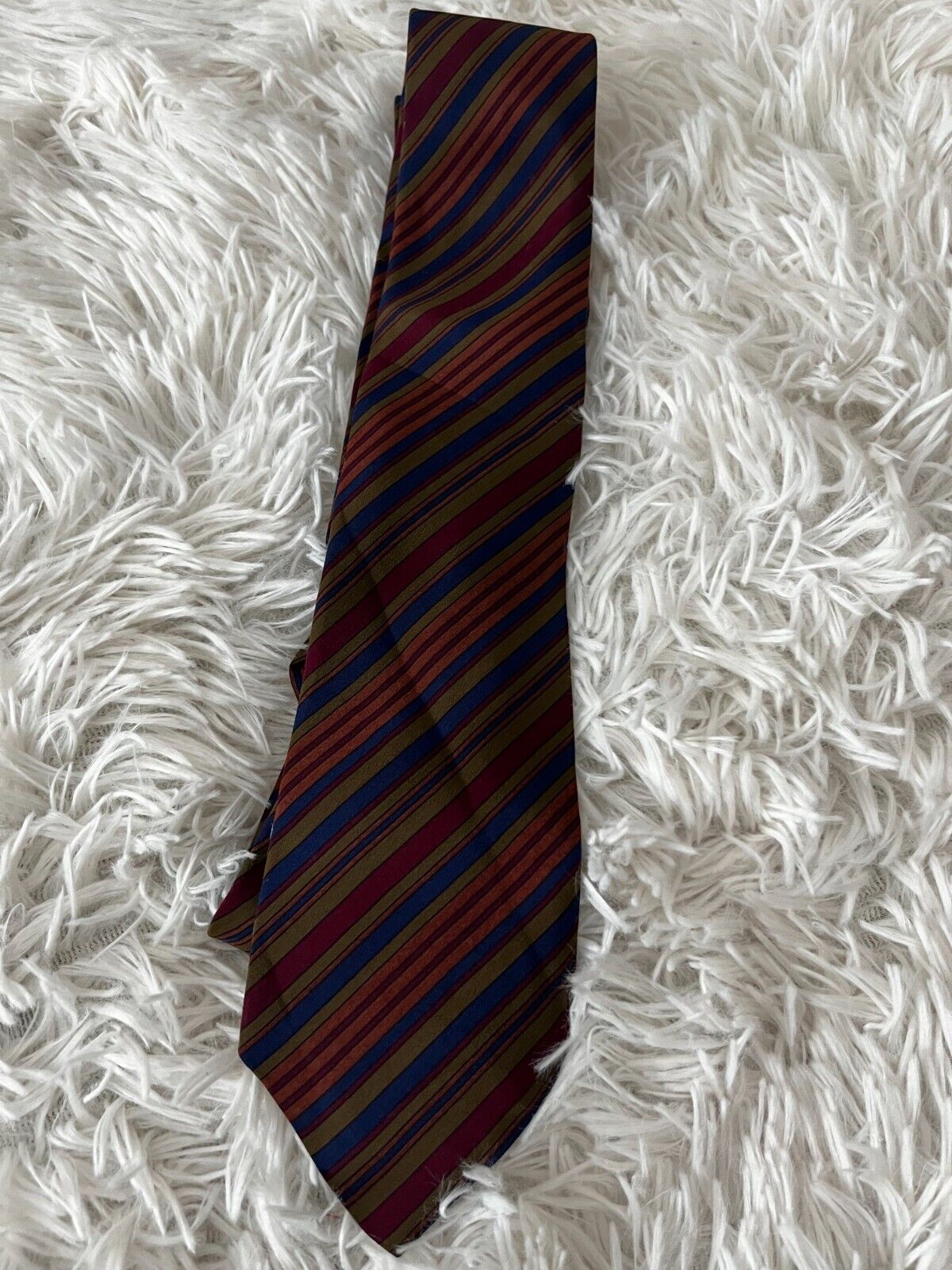 Stefano Ricci Pure Silk Neck Tie Made in Italy Multi-Color Striped