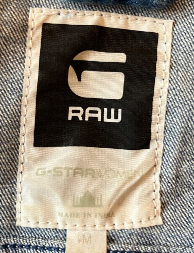 G Star Raw Denim Jacket Slim Tailor Women Size M
