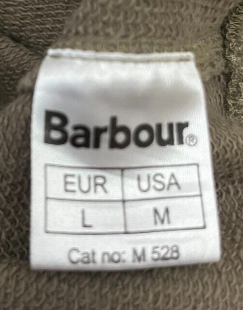 Barbour Sweatshirt Cotton Men Elbow Patches Size EU L / USA M