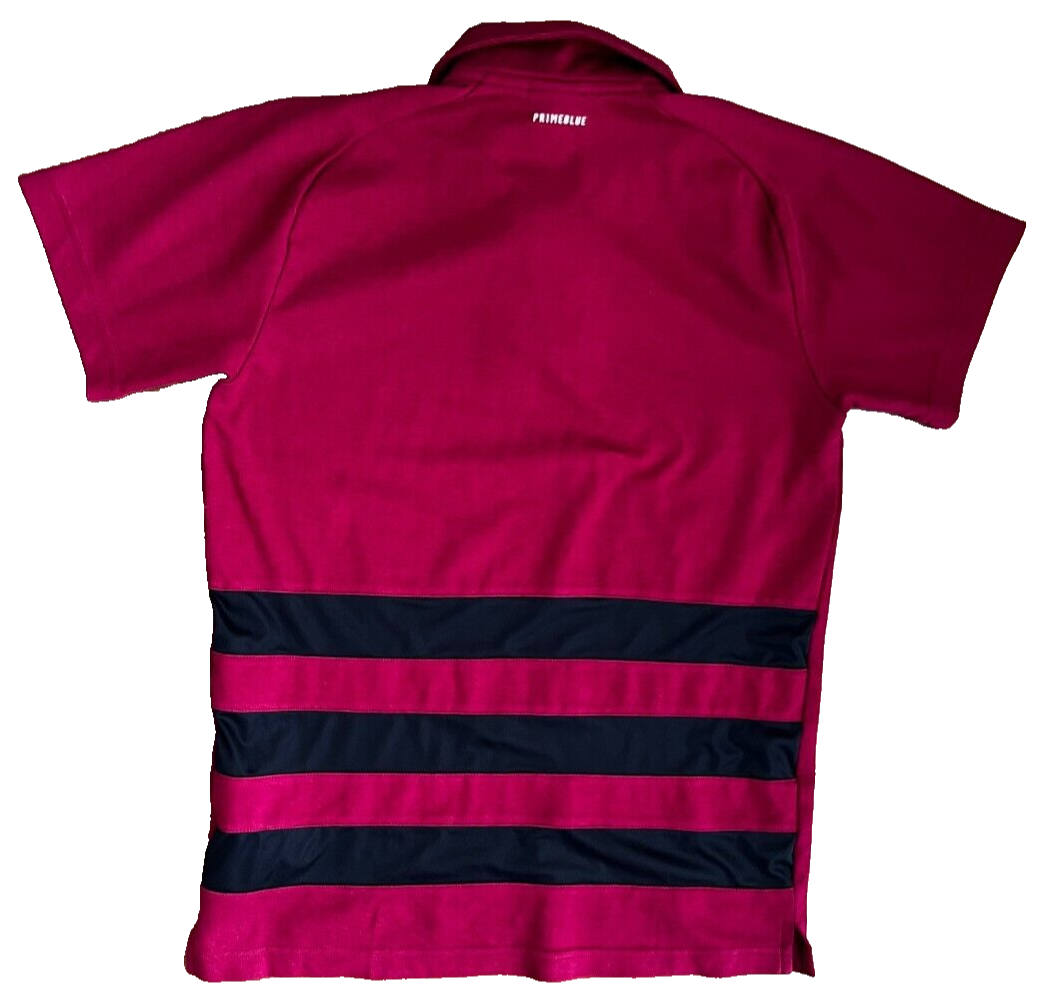 New Zealand Rugby All Blacks Polo Shirt Jersey Adidas Primeblue Size Men S Pink