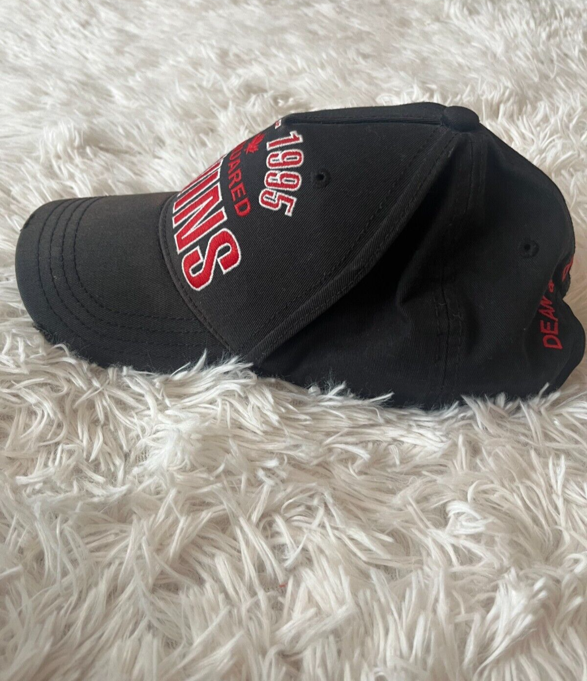 Dsquared2 Distressed Official Dad Cap Strap Back Printed Baseball Hat