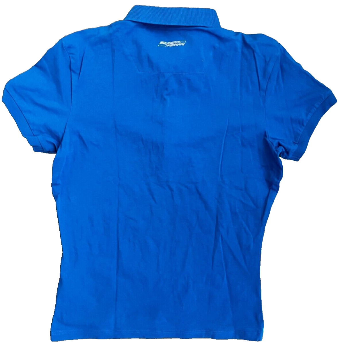 Scuderia Ferrari Jersey Racing F1 Blue Polo Shirt Size Women L