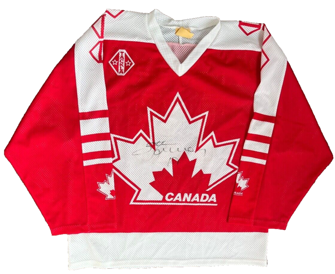 SIGNED Steve Yzerman Jersey 90s Canada Shirt Ice Hockey Tackla Men S