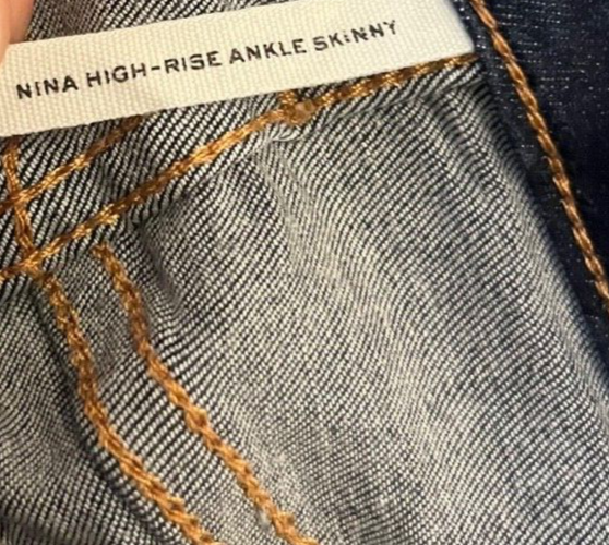 Rag Bone Jeans Blue Denim Nina High Rise Ankle Skinny Size Women 27