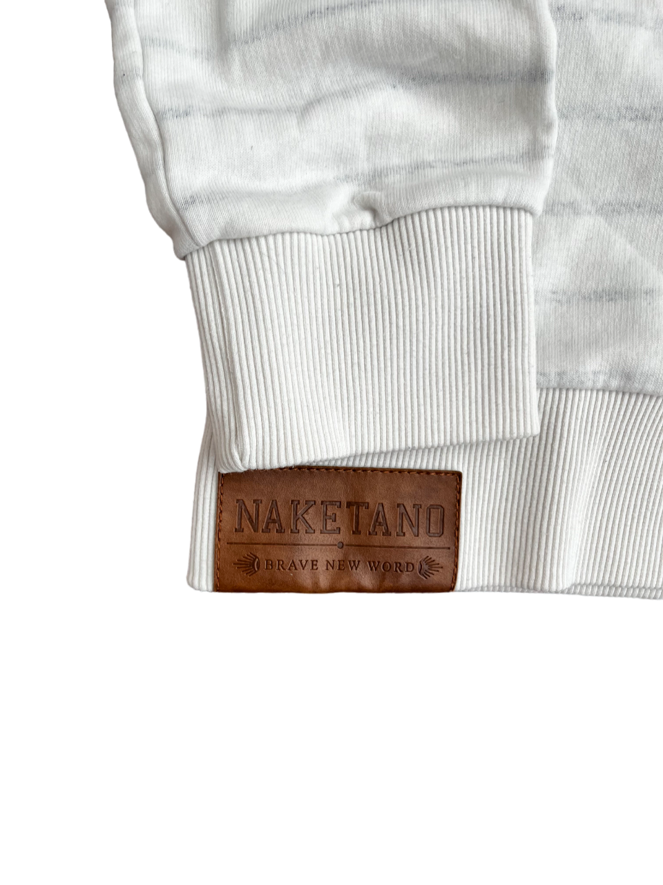Naketano Sweater Sweatshirt Pullover Crewneck White Striped Men Size XL