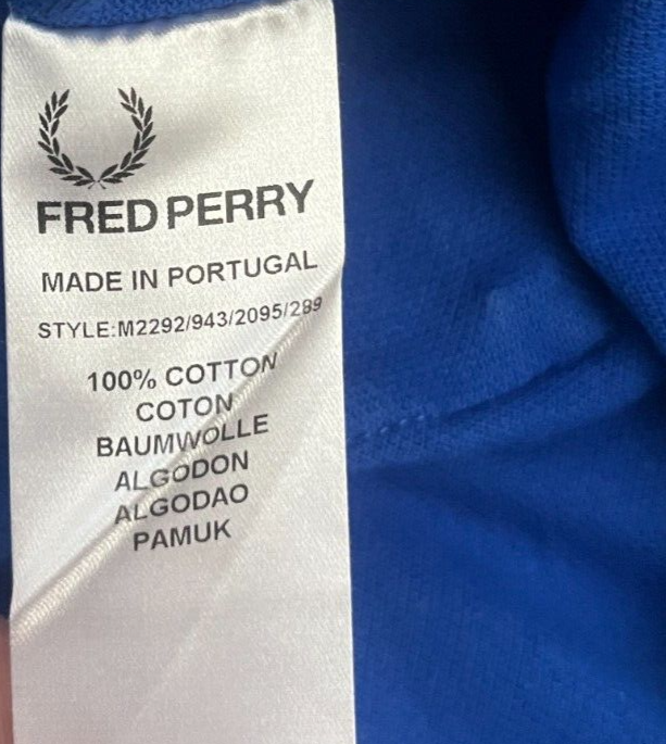 Fred Perry Bradley Wiggins Polo Shirt Cycling 1/4 Zip Size M Made in Portugal