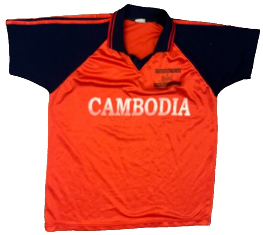 Vintage Cambodia Jersey 90s Shirt Hat-Trick Sports Football Size Men M