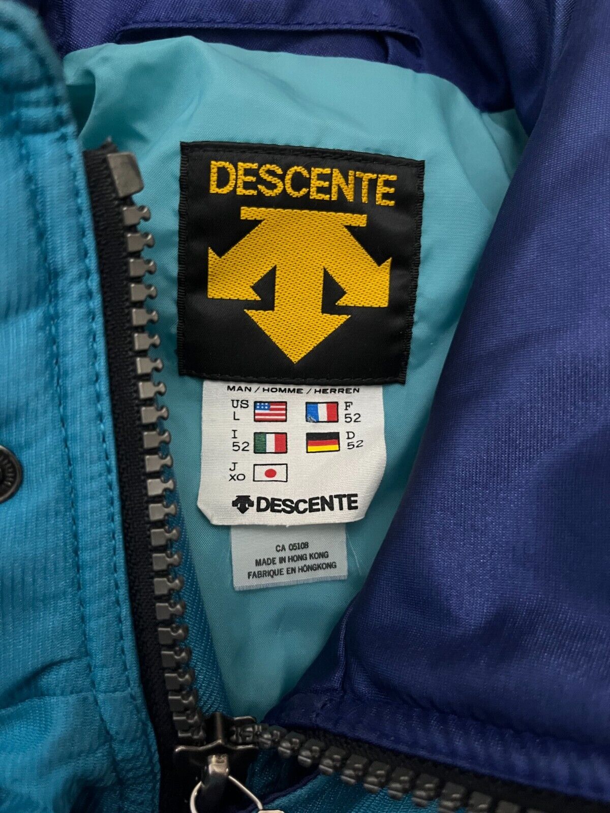 Vintage Descente Full Zip Snowboarding Jacket Ski Sudadera Men Size L RRP $295