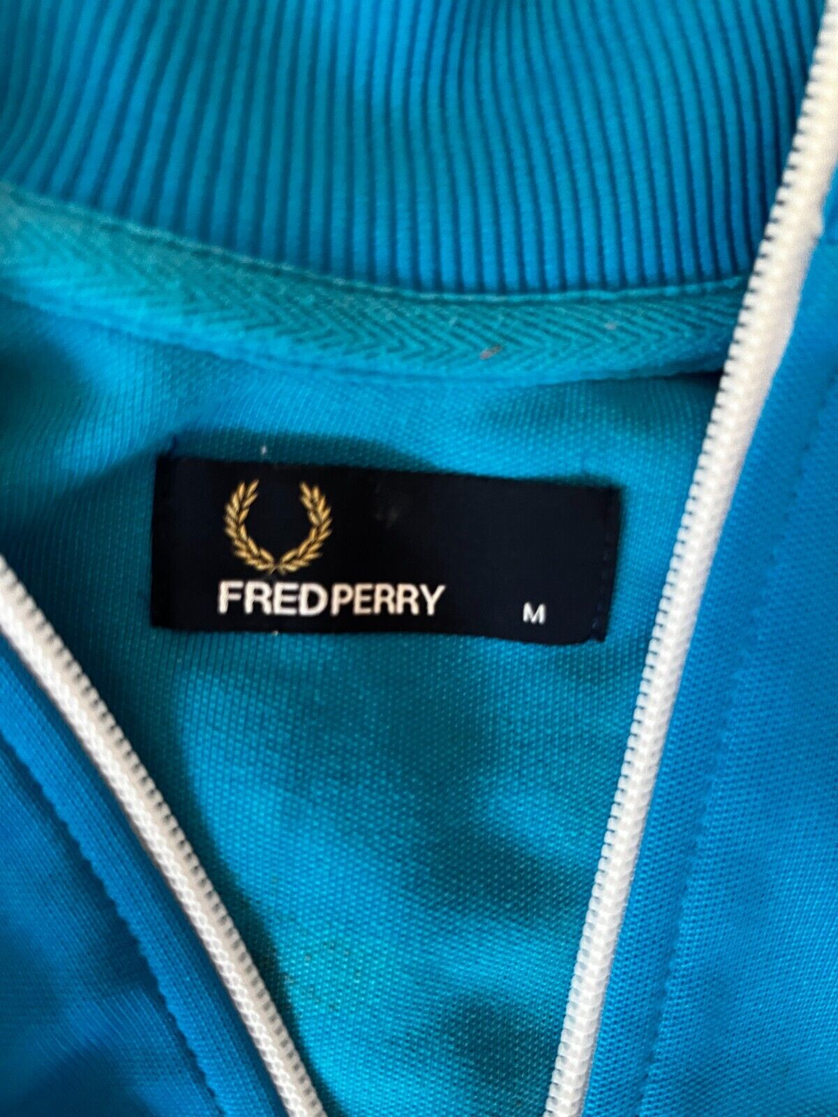 Vintage Fred Perry Track Jacket Blue Full Zip Track Top Size Men M