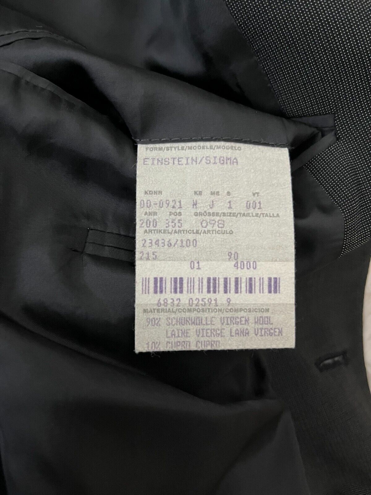 Hugo Boss Einstein Sigma Wool Blazer Jacket Men Size 098 L