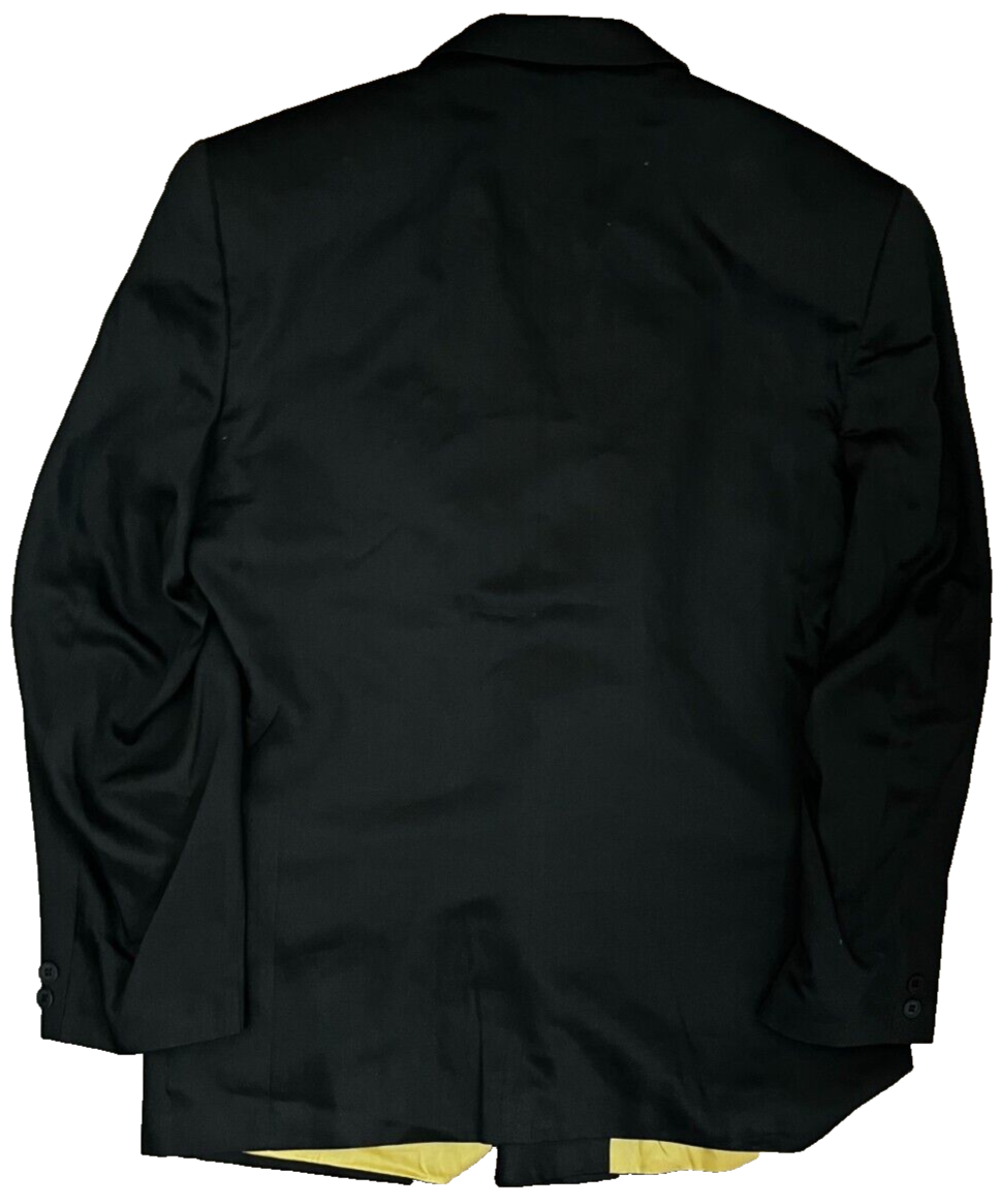 BNWT Berto Lucci Milano Black Suit Jacket Blazer Polyester Size 42