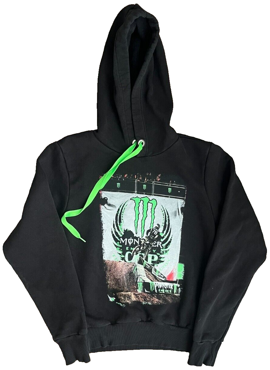 Monster Energy Hoodie Sweater Cotton Pullover Size Men S Made in Italy