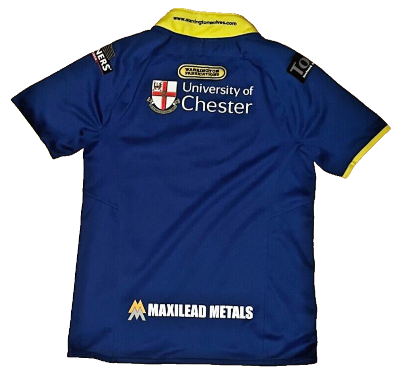 Warrington Wolves Rugby 2014 Home Shirt Jersey ISC Camiseta Trikot Mailot Size S