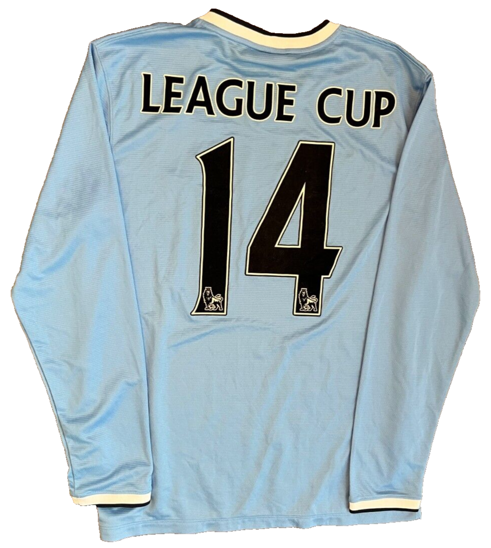 Manchester City Jersey 2013 2014 Home League Cup Shirt Nike Football Size Men L