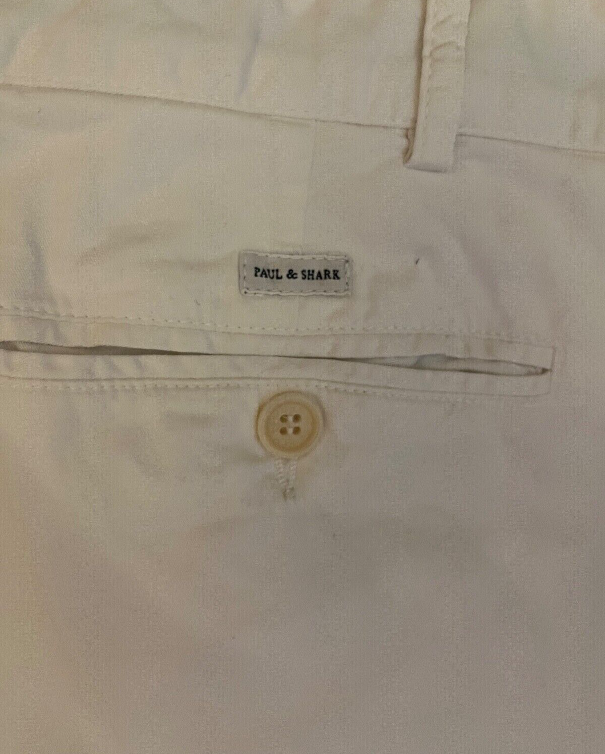 Paul Shark Yachting Pants Men Stretch White Cotton Trousers Check Measurements