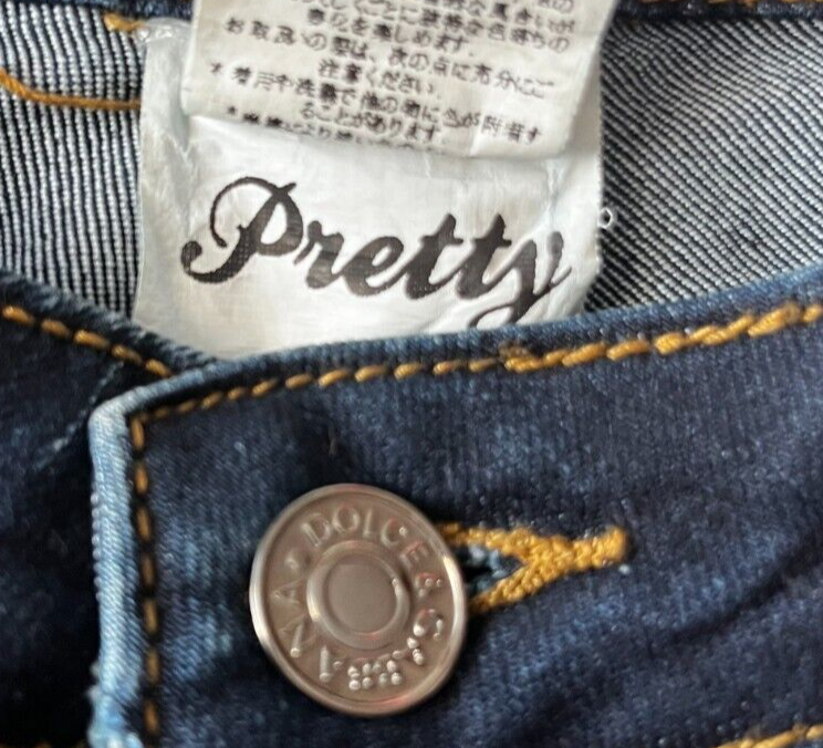Dolce Gabbana Blue Women Jeans Size 42 Pretty Straight Leg Denim Made in Italy