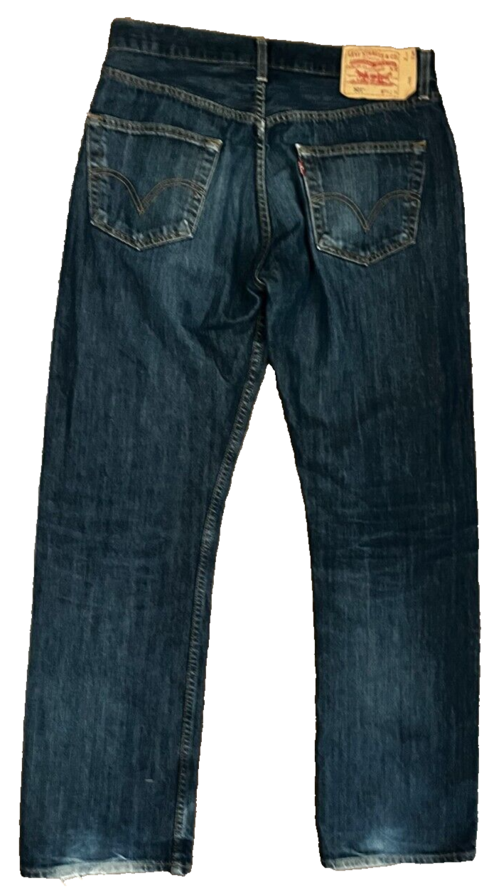 Levis 501 Blue Jeans Mens 34x34 Regular Fit Straight Leg Denim Made in Hungary