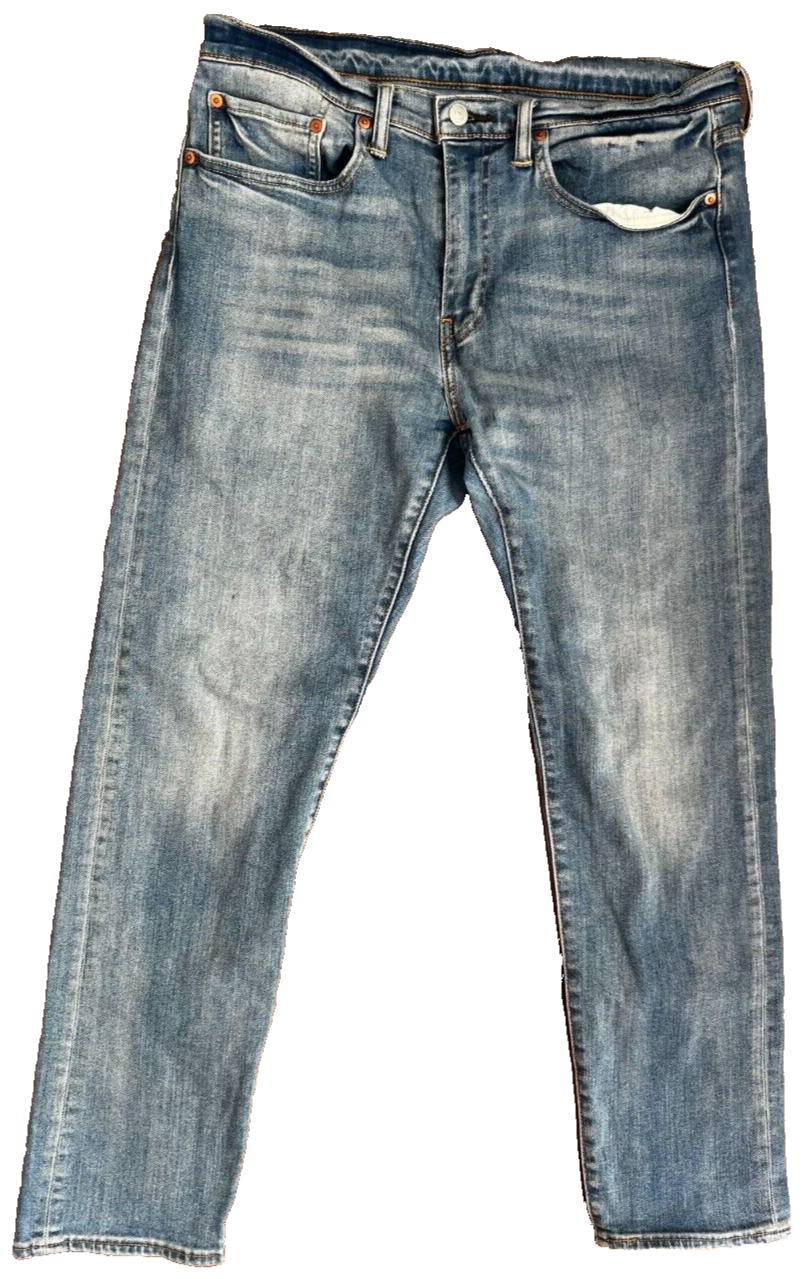 Levis 502 Blue Jeans Mens 34x32 Regular Fit Straight Leg Denim Red Tab