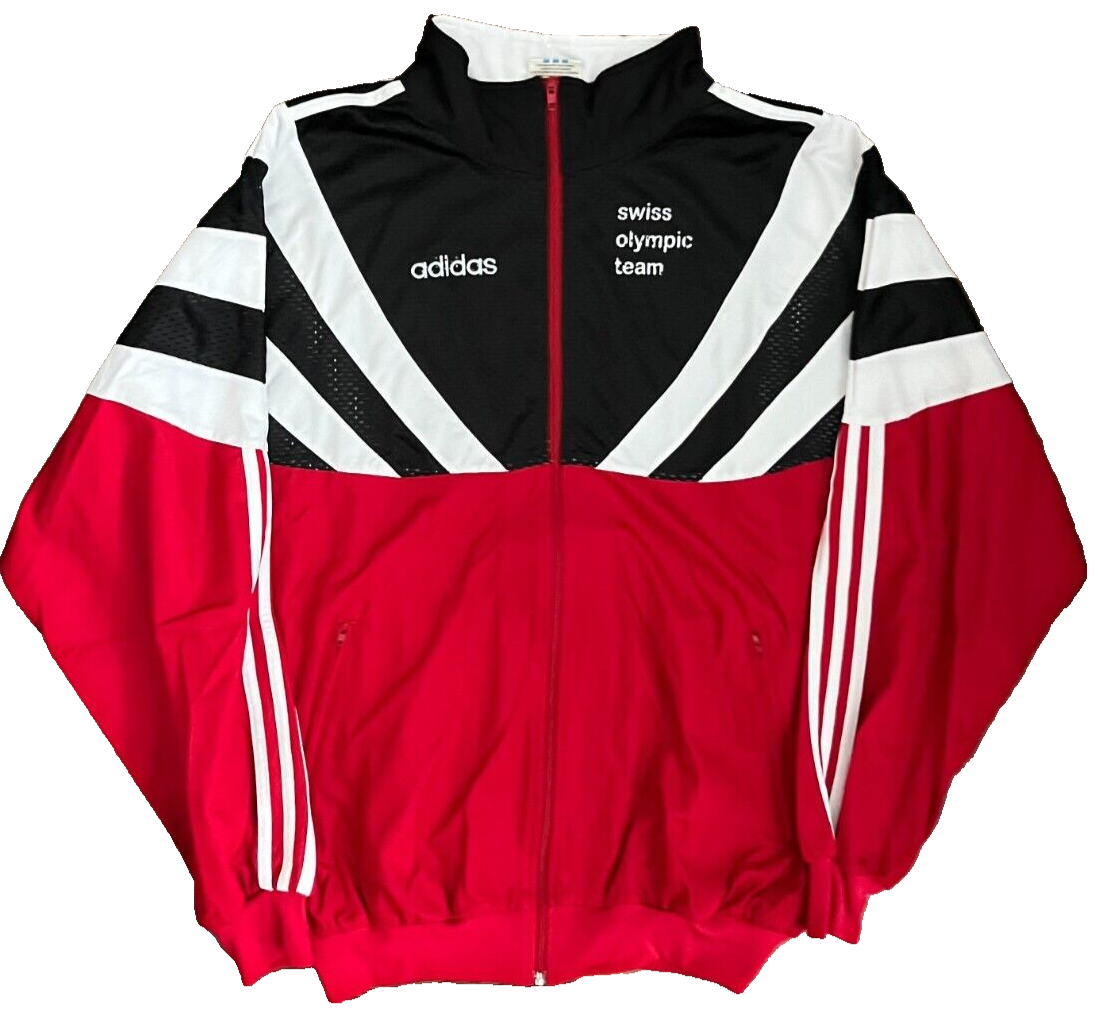 Vintage Switzerland Olympic Team Adidas Track Suit Jacket Pants Size Men L