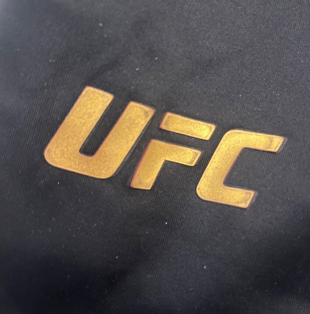 UFC Venum Pants MMA Trousers Drawstring Sweatpants Black Ankle Zip Men Size M