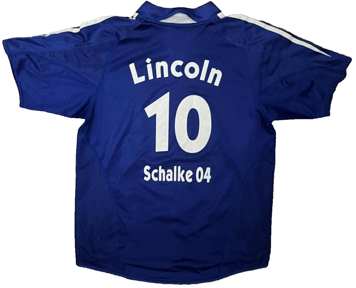 Lincoln Schalke 2004 2005 Home Shirt Jersey Adidas Camiseta Trikot Mailot YXL