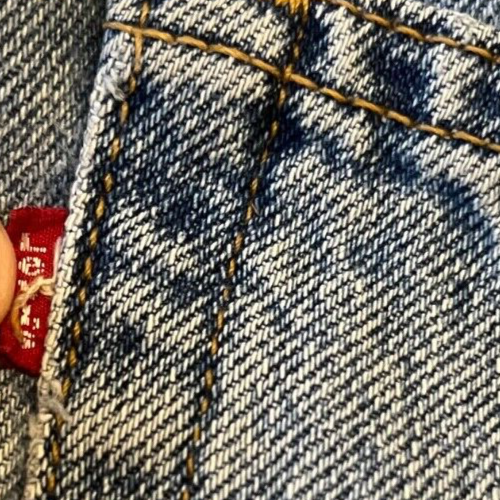 Levis 550 Size Men 42x30 Relaxed Fit Blue Straight Leg Red Tab Made in Haiti