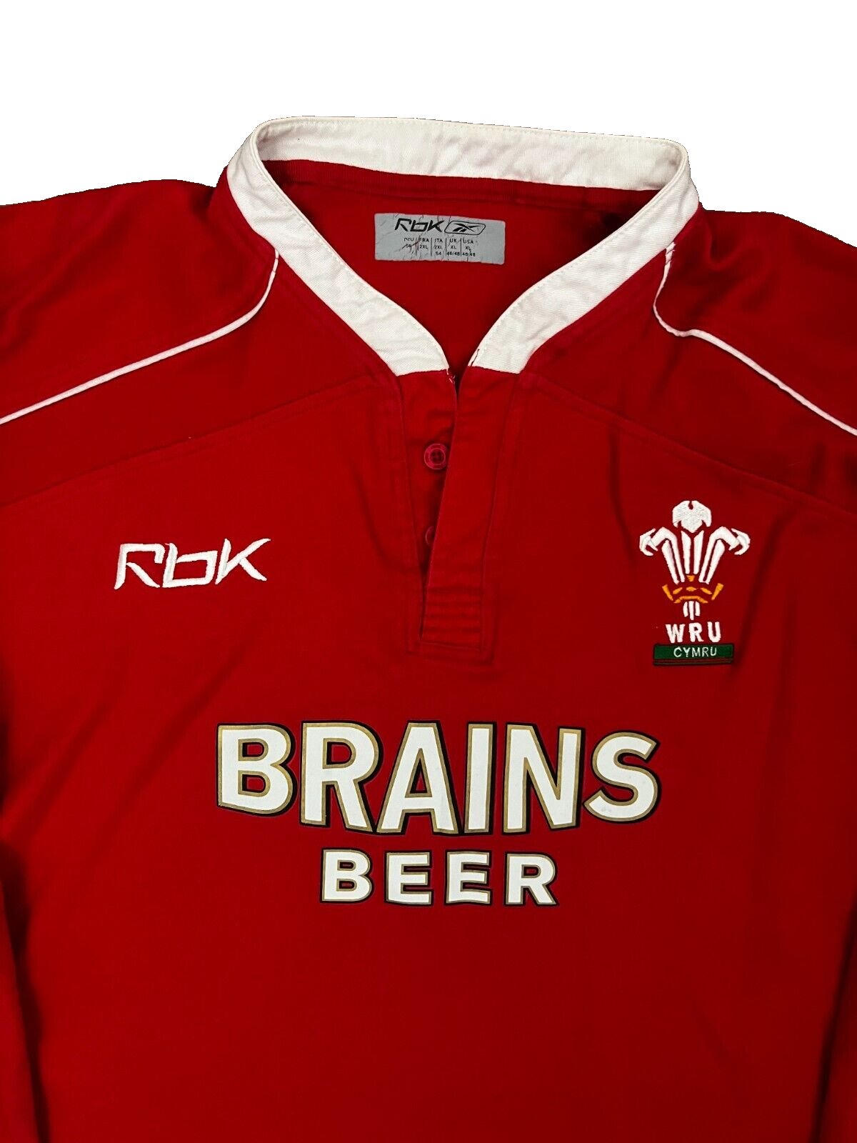 Wales Rugby 2007 2008 Home Shirt Jersey Reebok Camiseta Trikot Mailot Size 2XL