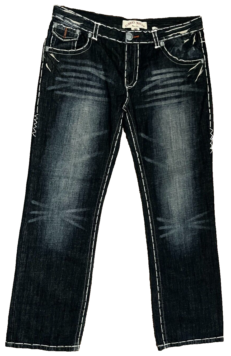 Laguna Beach Dark Blue Jeans Womens Size 40 Swarowski Skulls