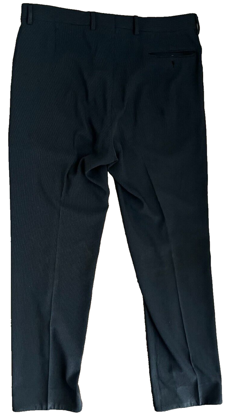 Vintage Giorgio Armani Black Straight Suit Men Pants Made in Italy