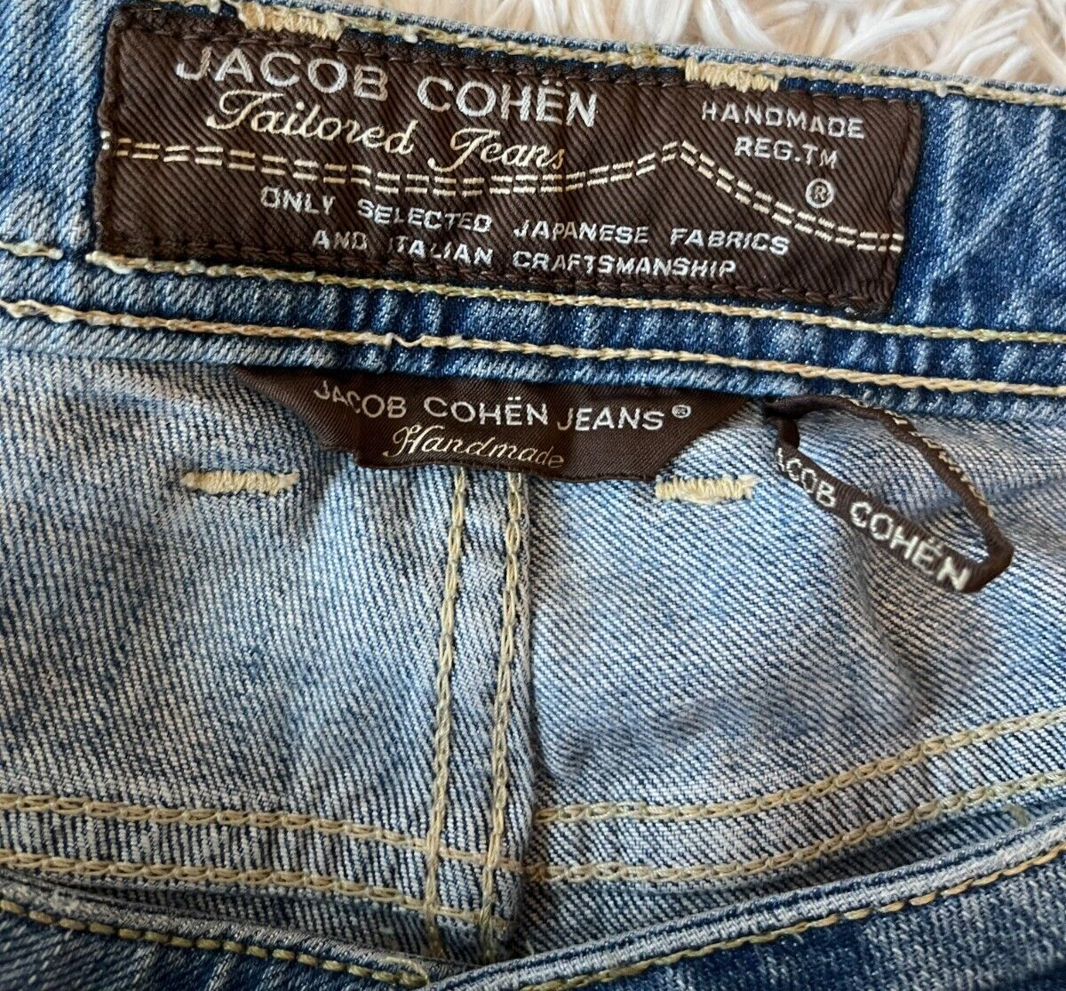 Jacob Cohen Blue Jeans Men Size 36 Regular Fit Straight Leg Denim J688 BARD