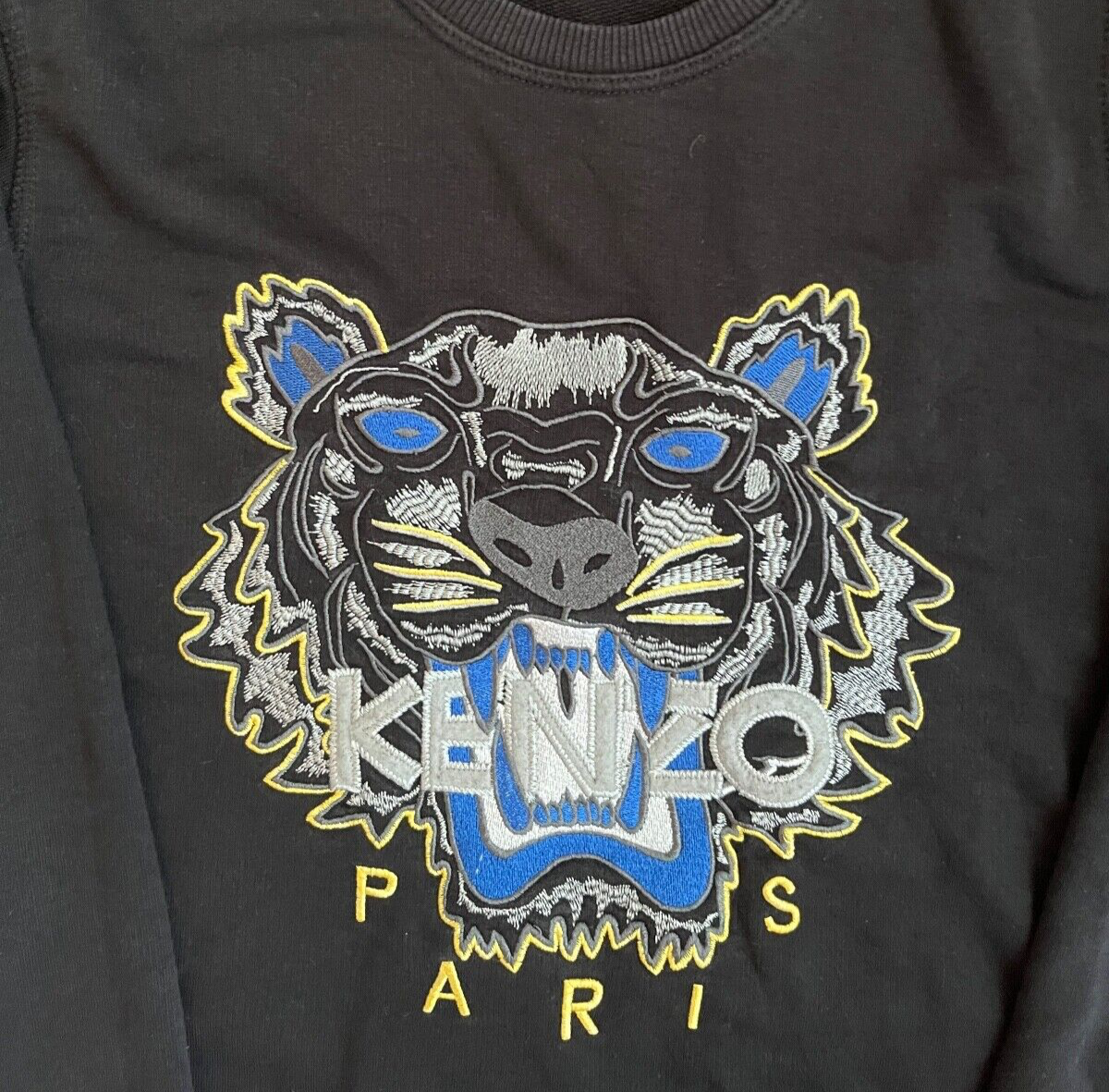 Kenzo Paris Sweater Pullover Sweatshirt Embroidery Tiger Cotton Men Size S