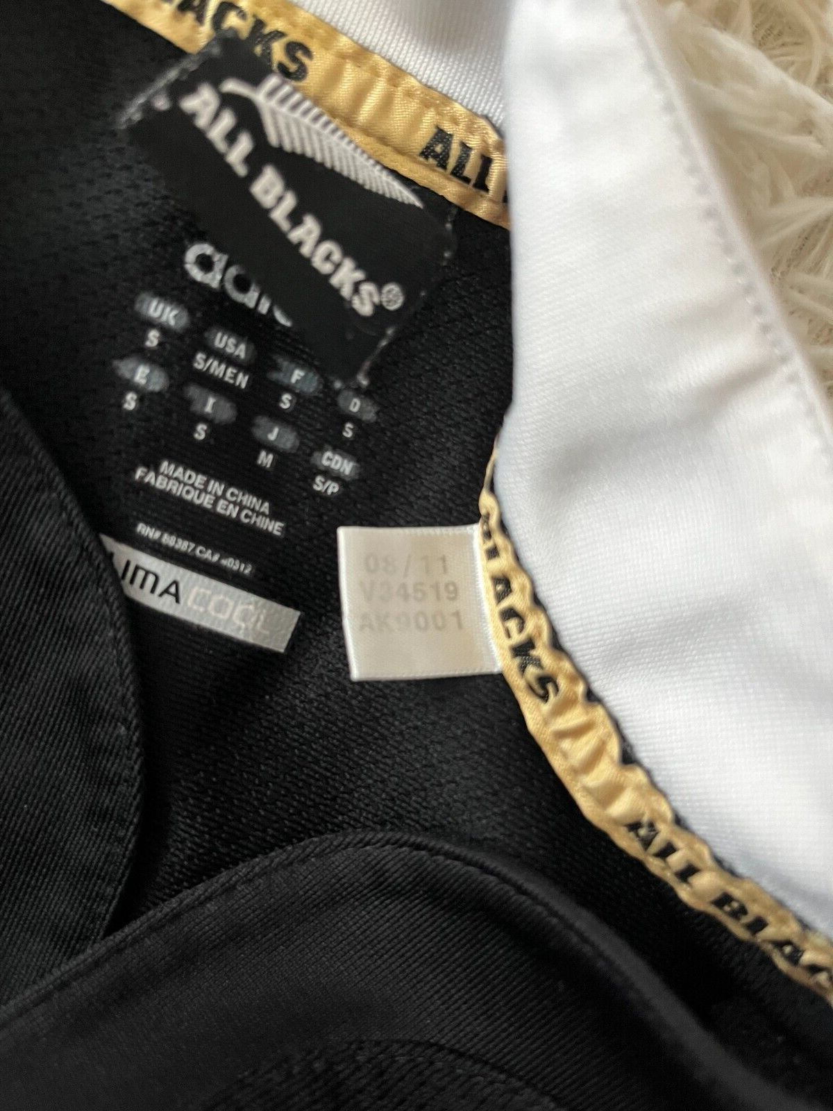 New Zealand 2019 2020 All Blacks Rugby Home Shirt Jersey Adidas Camiseta Size S