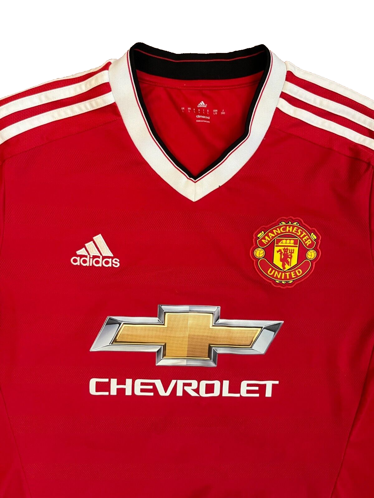 Manchester United Jersey 2015 2016 Home Shirt Football Adidas Size Men L