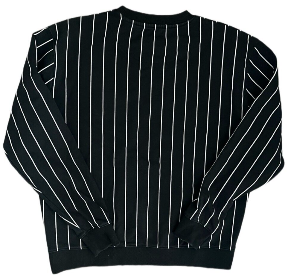 Karl Kani Sweatshirt Pinstripe Black Sweater Pullover Sudadera Men Size L