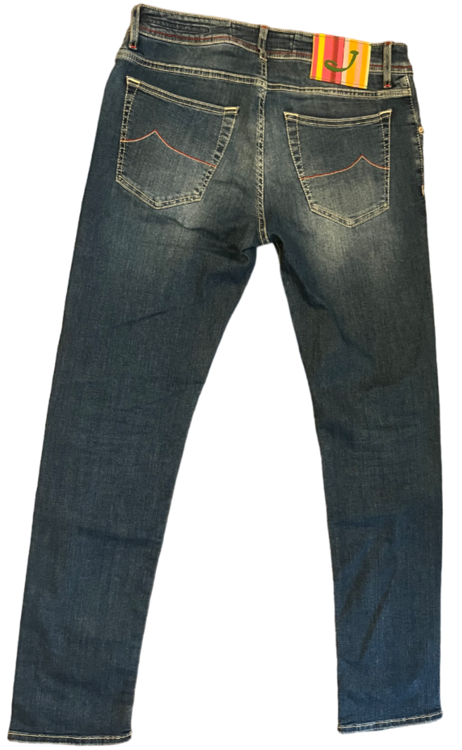 Jacob Cohen Tailored Jeans 622 Size Men 34 Blue Denim Straight Made in Italy