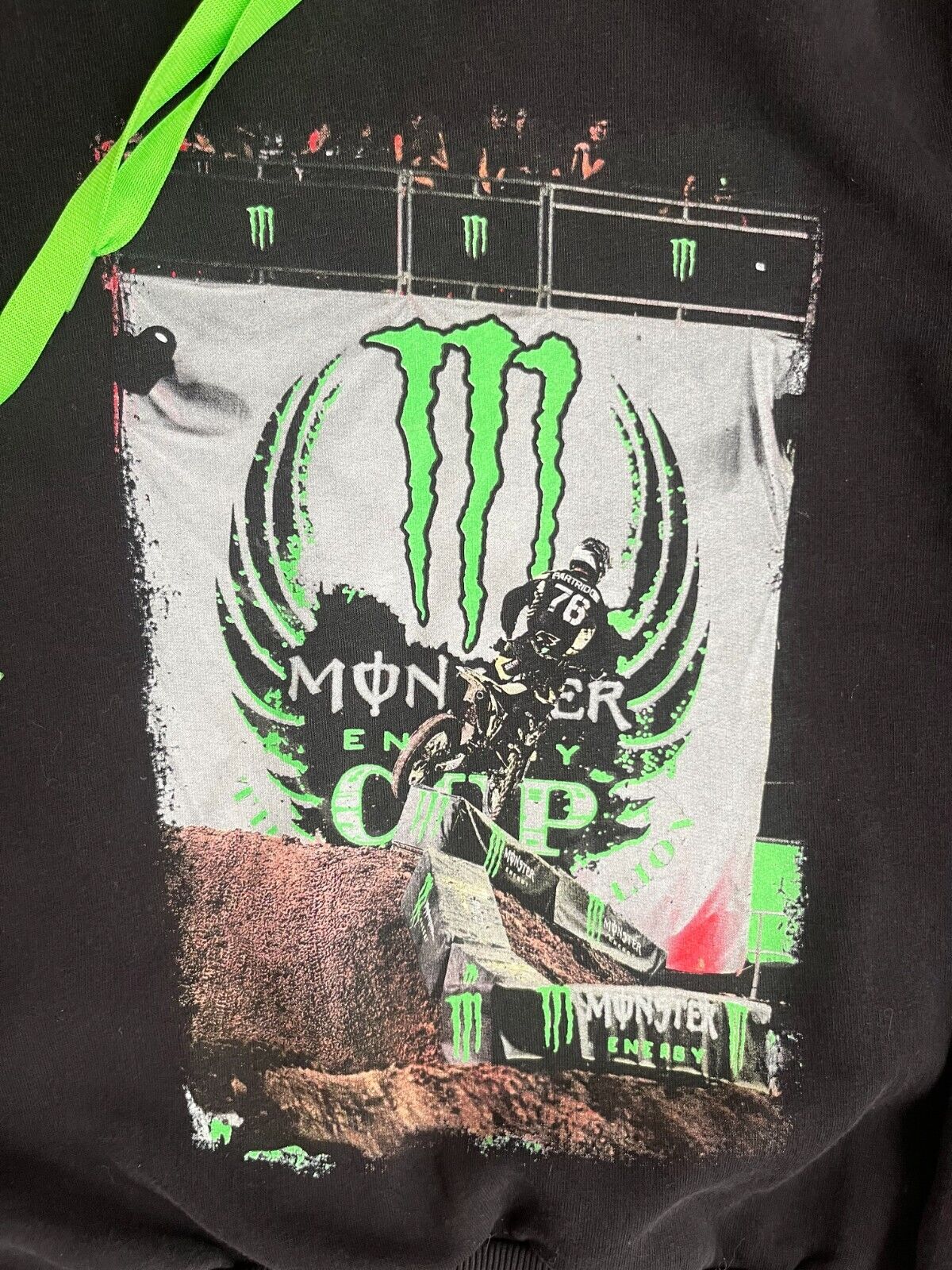 Monster Energy Hoodie Sweater Cotton Pullover Size Men S Made in Italy