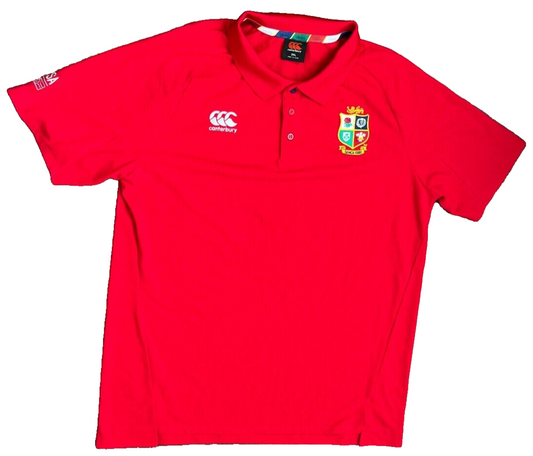 British and Irish Lions Rugby Jersey Training Polo Shirt Canterbury Size Men 2XL