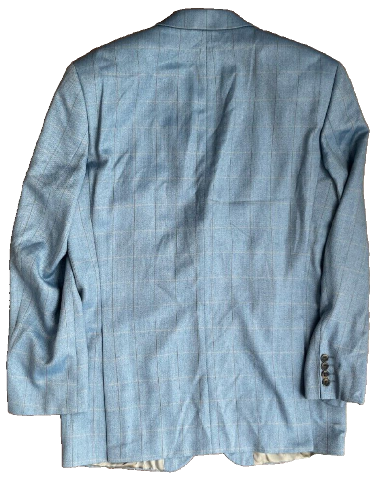 BNWT Yves Saint Laurent YSL Blazer Jacket Blue Modal Wool Blend Men Size 9B
