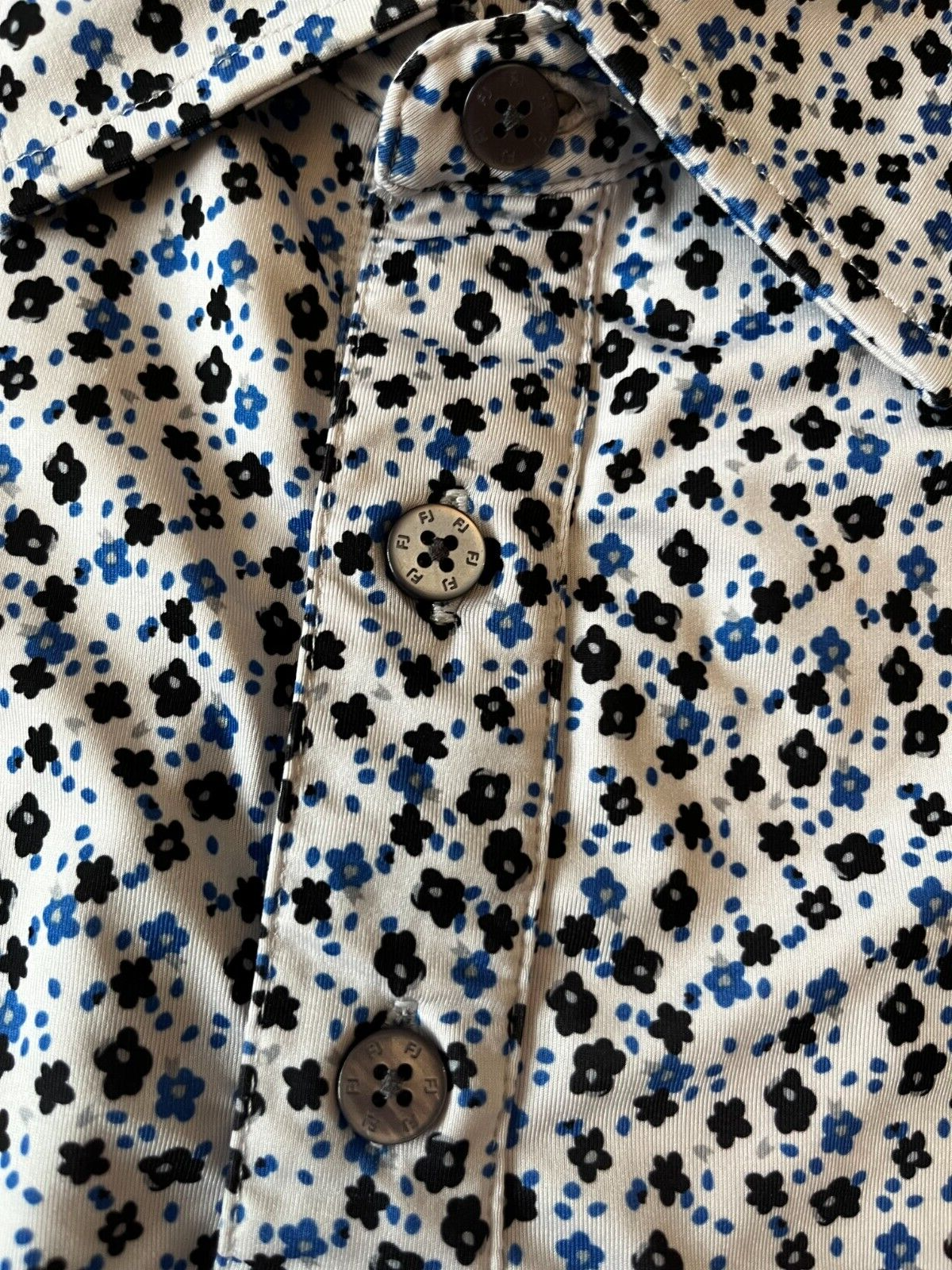 FootJoy FJ Polo Shirt Mens 2XL Floral Flower Print Performance Golf Short Sleeve