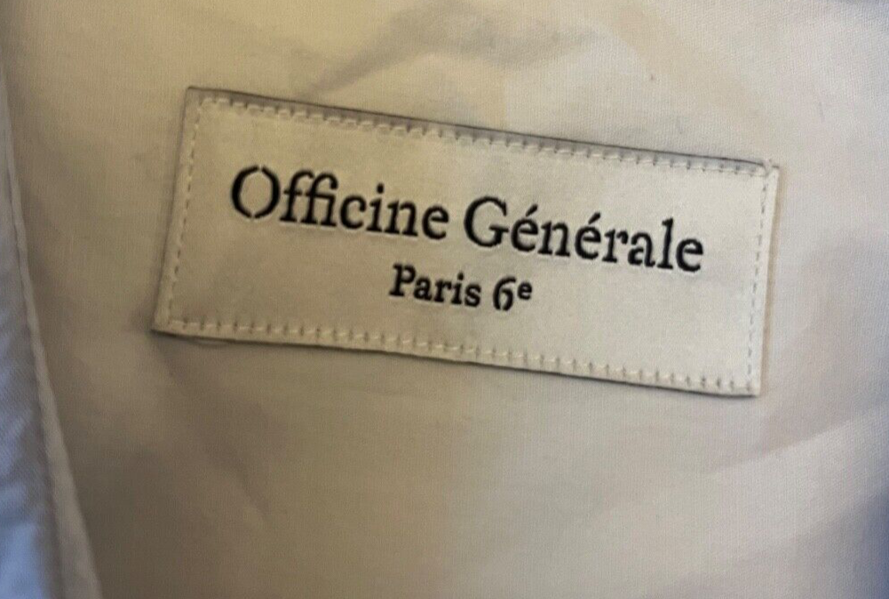Officine Generale Paris 6e Shirt Button Down Light Blue Cotton Size Men L