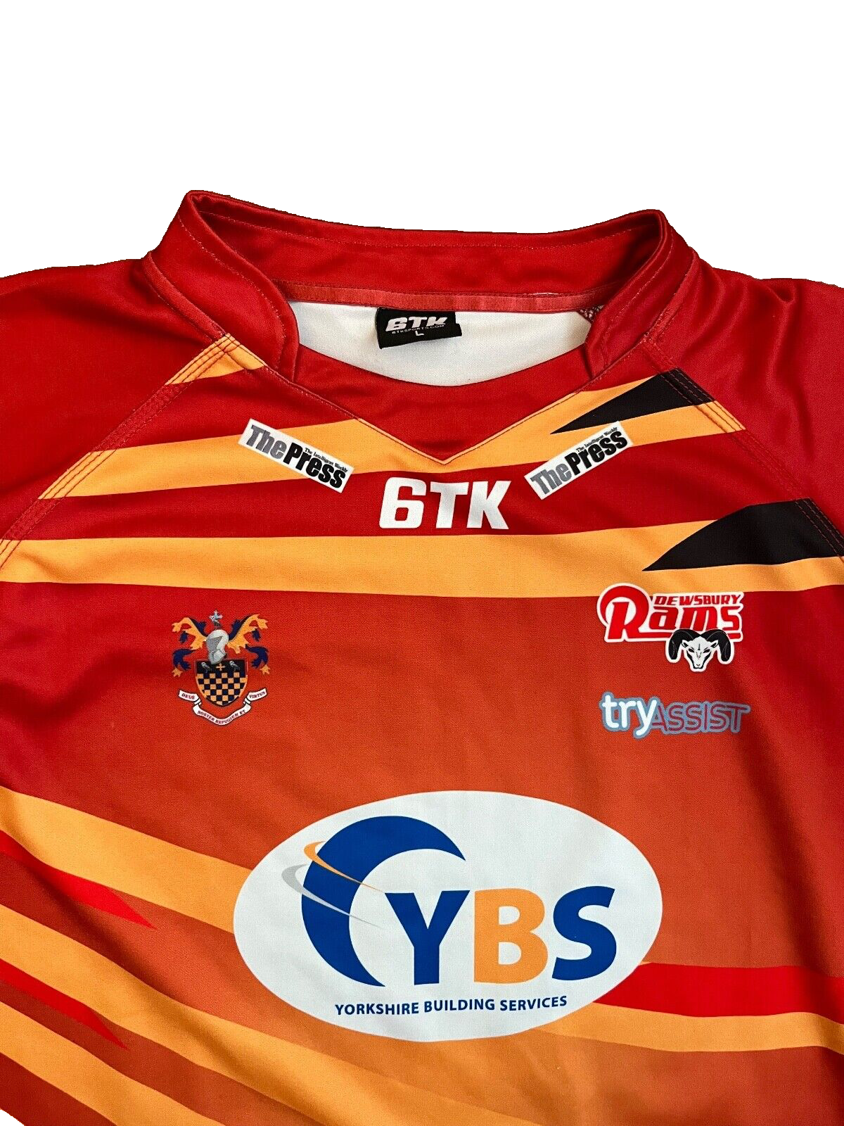 Dewsbury Rams Rugby Jersey Home Shirt 6TKSports Size Men L