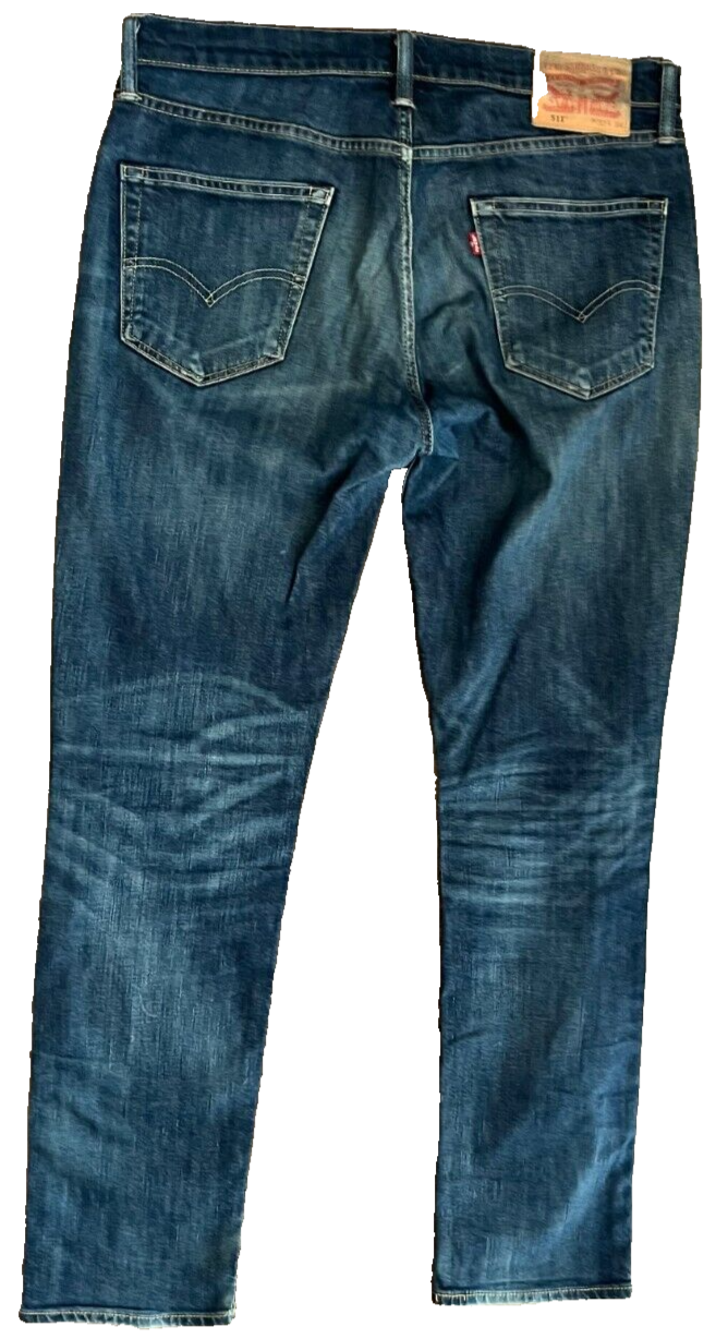 Levis 511 Blue Jeans Mens 32x34 Slim Fit Straight Leg Denim Red Tab