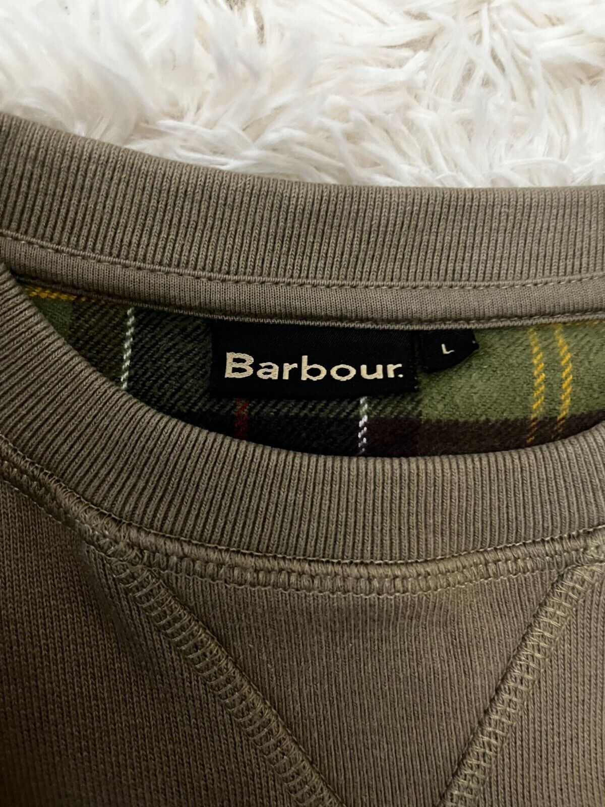 Barbour Sweatshirt Cotton Men Elbow Patches Size EU L / USA M