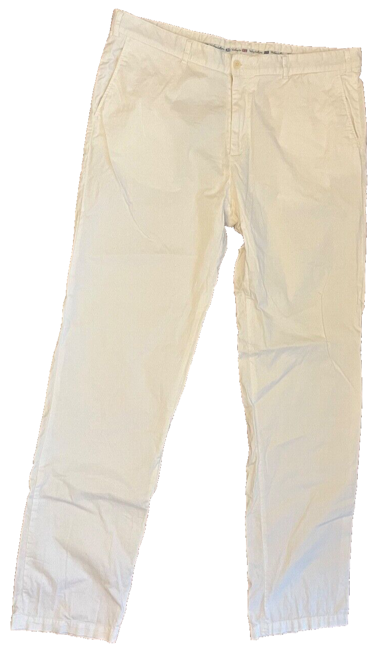 Paul Shark Yachting Pants Men Stretch White Cotton Trousers Check Measurements