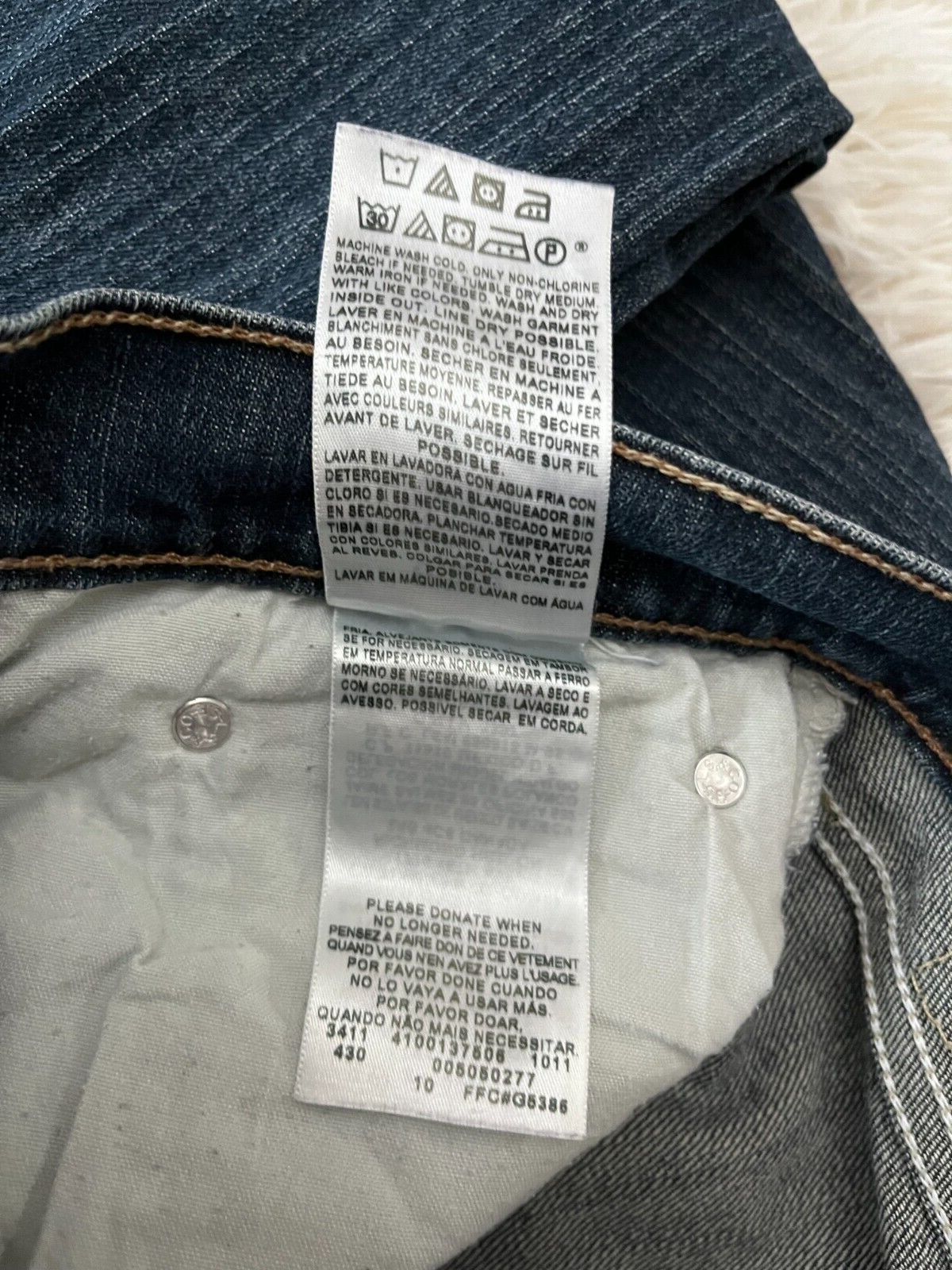 Levis 505 Blue Jeans Mens 33x32 Regular Fit Straight Leg Denim Blank Red Tag