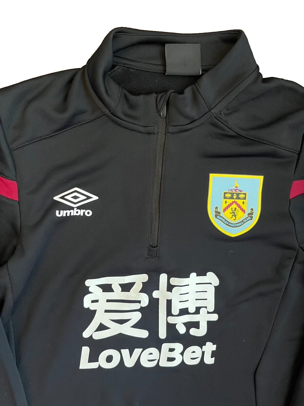 Burnley Football Training Top Long Sleeve Jacket Sweat Umbro Size Men S