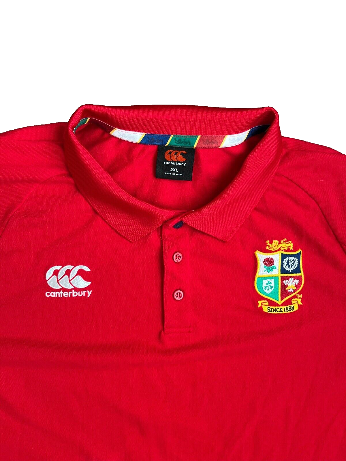 British and Irish Lions Rugby Jersey Training Polo Shirt Canterbury Size Men 2XL