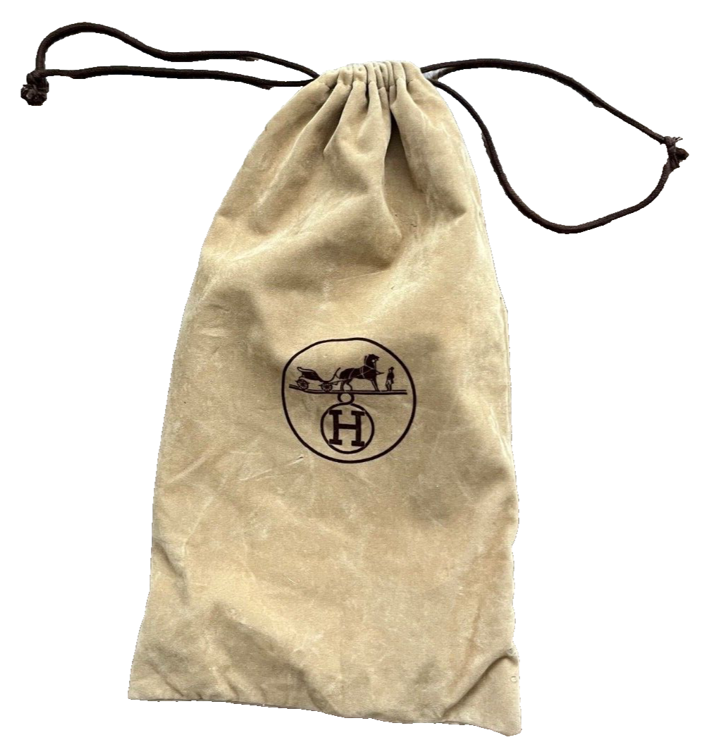 Vintage Hermes Dust Bag Beige Sand For Heels Sandals