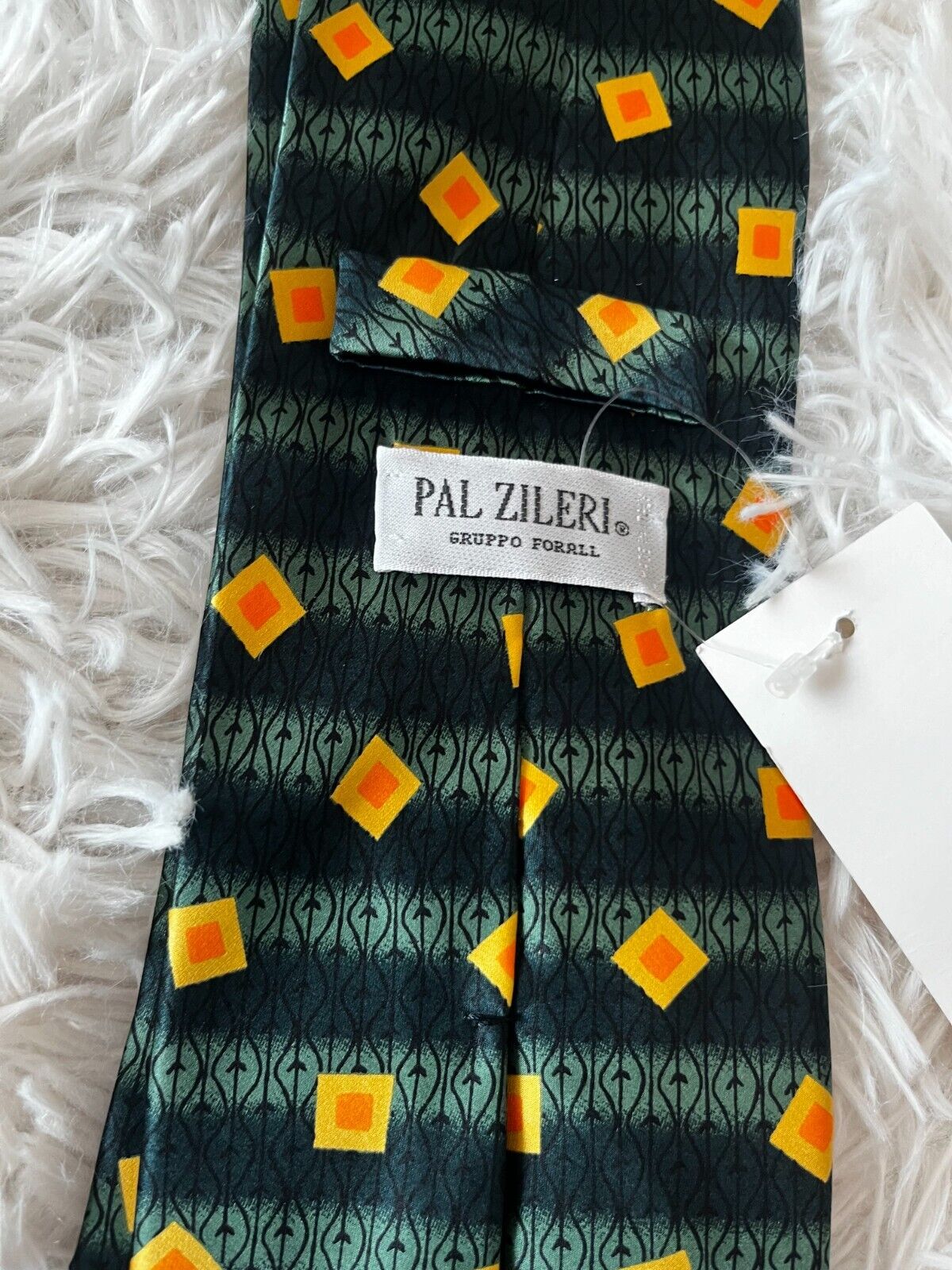 BNWT Pal Zileri Gruppo Forall Silk Multi Color Geometric Neck Tie